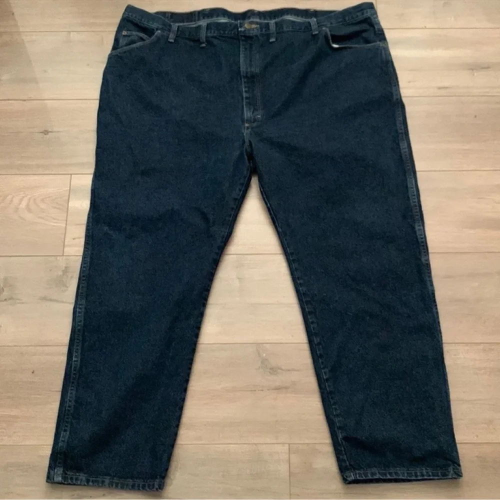 Wrangler Men's Dark Blue Relaxed Fit Jeans - Picture 1 of 10